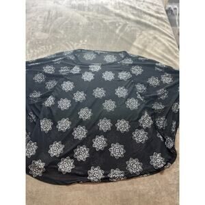 Lane Bryant Tunic‎ Top Shirt Size 18/20 Sheer Black Long Sleeve Coverup
